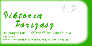 viktoria porszasz business card